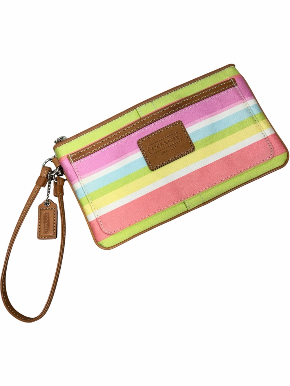 Coach Multicolor Rainbow Empire Wristlet Clutch